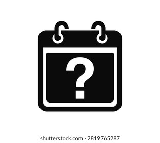 Calendar icon with question mark for tentative date