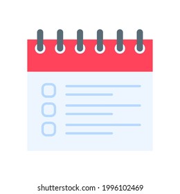 Icono de calendario. Un calendario rojo para recordatorios de citas e importantes festivales en el año.