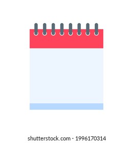 Icono de calendario. Un calendario rojo para recordatorios de citas e importantes festivales en el año.