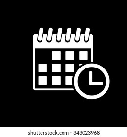 The calendar icon. Reminder and event, time symbol. Flat Vector illustration