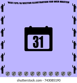 Calendar icon, reminder vector illustration