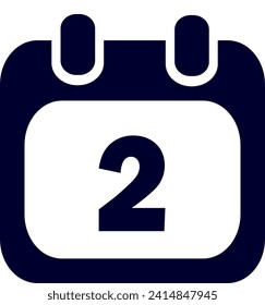 Calendar Icon. Replaceable vector design.