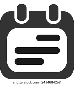 Calendar Icon. Replaceable vector design.