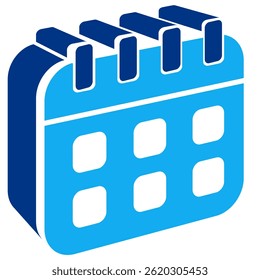Calendar icon represented by Simple Calendar icon Dualtone style.
