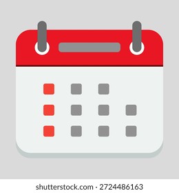 Icono de calendario que representa la fecha, la programación, la planificación y la gestión de eventos. Adecuado para aplicaciones empresariales, de productividad, recordatorios y de gestión del tiempo en interfaces de Web y móviles.