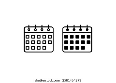 Calendar Icon Representing Schedule and Dates Vector