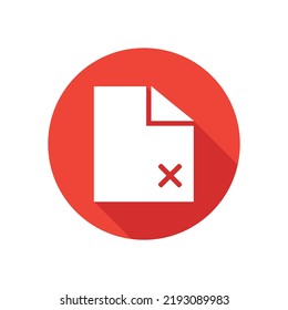 Calendar icon, round button, long shadow style.