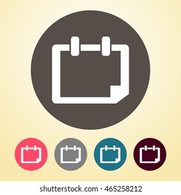 Calendar Icon in round shape.