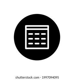Icono de calendario con estilo redondeado