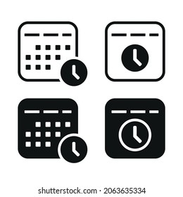 Calendar icon. Schedule, appointment symbol. Illustration vector.