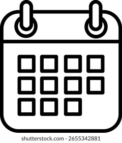 Kalendersymbol: Terminplan, Datum und Terminerinnerung