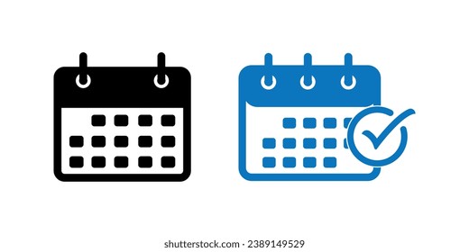 Calendar icon,  schedule, date icon symbol vector  illustration.