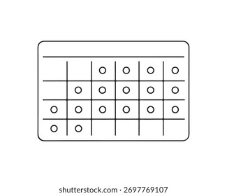 Icono de calendario para planificación de eventos y programación