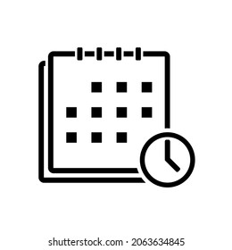 Calendar icon. Schedule, important date symbol. Illustration vector.