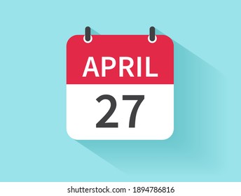 Calendar icon. Schedule icon isolated on blue background. Flat design. Vector illustration.