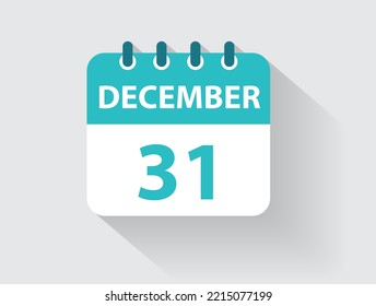 Icono de calendario. Icono de programación aislado en fondo gris. Diseño plano. Diciembre mes. Ilustración vectorial.