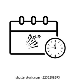 Calendar icon. Schedule icon isolated on white background. Flat design. Vector illustration.