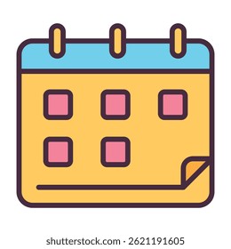 Calendar icon for schedule and planning
