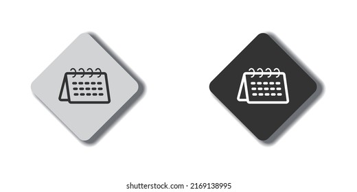 Calendar icon. Schedule symbol. Date icon. Vector illustration.