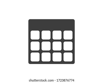  Icono de calendario. Icono de programación. Ilustración vectorial de calendario. 