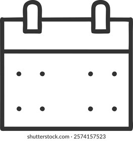 Calendar Icon for Scheduling and Time Management, Perfect for Business Documentation