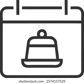 Calendar Icon for Scheduling and Time Management, Perfect for Business Documentation