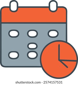 Calendar Icon for Scheduling and Time Management, Perfect for Business Documentation
