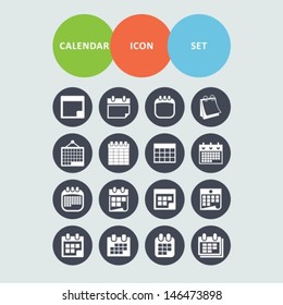 Calendar icon set