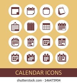 Calendar icon set