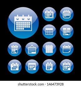 Calendar icon set