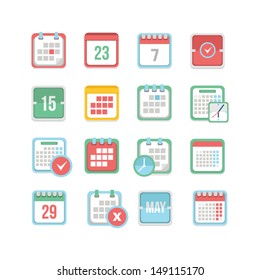 Calendar icon set