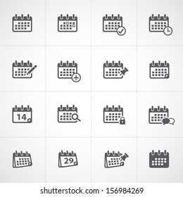 Calendar icon set