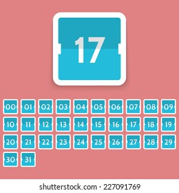 Calendar icon set