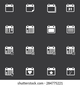 Calendar icon set