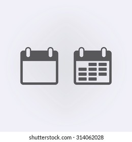 Calendar icon set