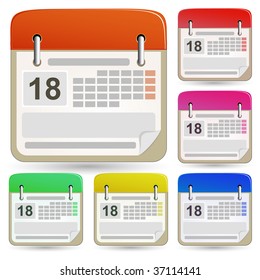 Calendar icon set