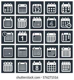 calendar icon set