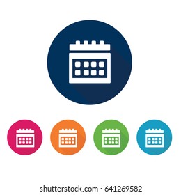 Calendar icon set.