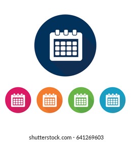 Calendar. Icon set.
