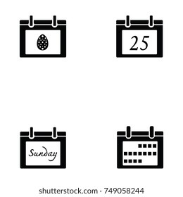 calendar icon set