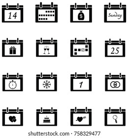 calendar icon set