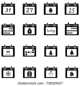 calendar icon set