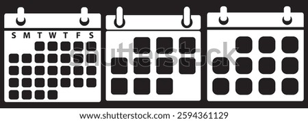 Calendar icon set. Calander symbol. calendar vector icon. EPS 10.