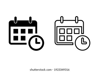 Calendar icon set. Calender symbol. calendar vector icon