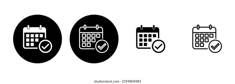Calendar icon set. Calender symbol. calendar vector icon