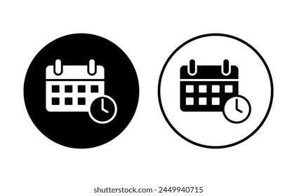 Calendar icon set. Calender symbol. calendar vector icon