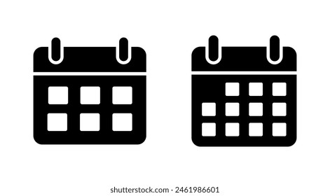 Calendar icon set. Calender symbol. calendar vector icon