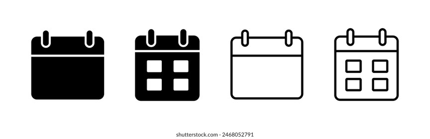 Calendar icon set. Calender symbol. calendar vector icon