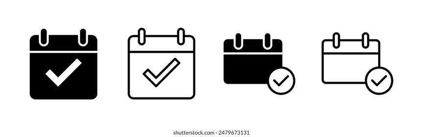 Calendar icon set. Calender symbol. calendar vector icon