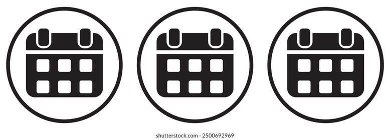 Calendar icon set. Calender symbol. calendar vector icon